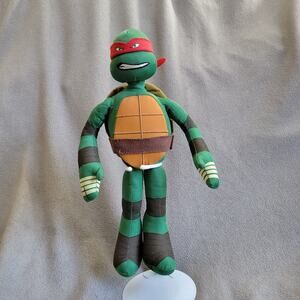 TEENAGE MUTANT NINJA TURTLES Raphael Plush 13" Red Mask TMNT Stuffed Animal
